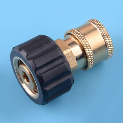 M22 to 1/4" Quick Release Connector Adapter Pressure Washer 15mm Fitting