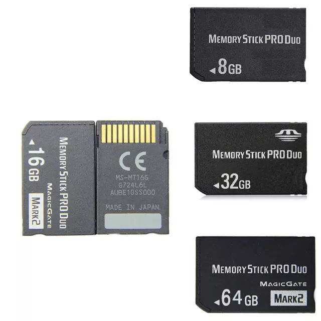 64GB 32GB Memory Stick Pro Duo Adapter Card for PSP 2000 3000 Cybershot Camera