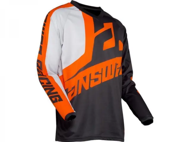 Maillot tee shirt pour moto cross Taille XL noir orange Answer Syncron Voyd