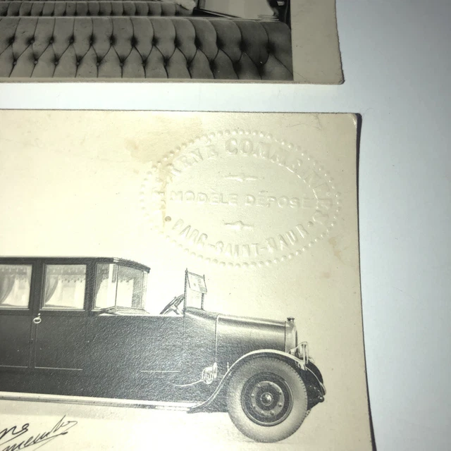 2 ANCIENNES  CARTES POSTALES  PHOTO LIMOUSINE AVEC DEDICACE Rene COMMEINHES 2