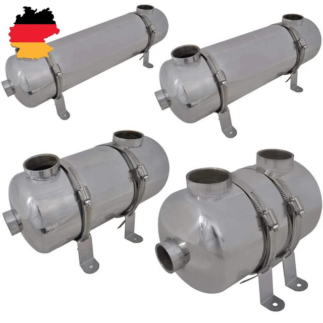 Jerool Edelstahl Schwimmbadheizung 60kW | Wärmetauscher Für Pool & Sauna | Energieeffizient & Stromfrei