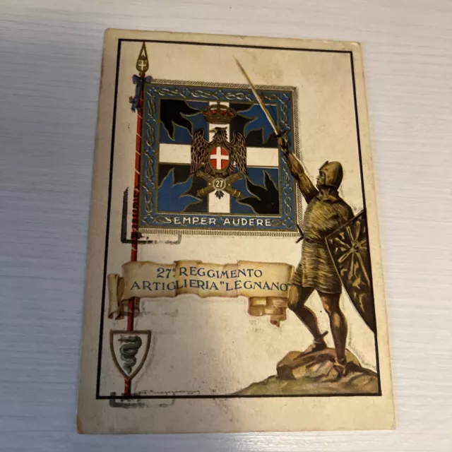 Cartolina militare 27 reggimento artiglieria Legnano viaggiata