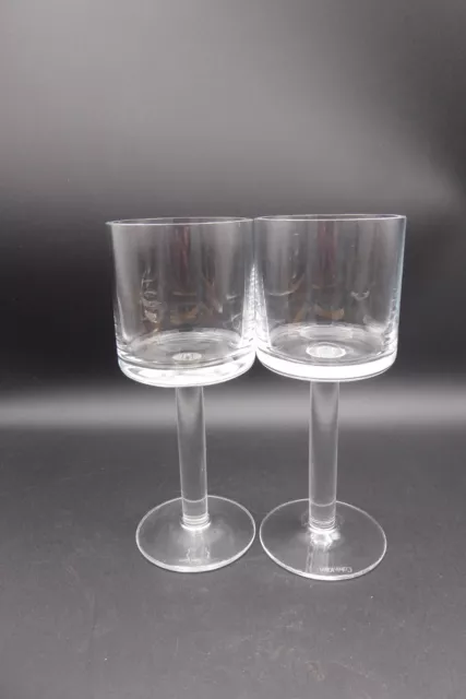 2 Calvin Klein Bergen 7-3/8"Crystal Wine Or Water Glasses/Goblets Discontinued!