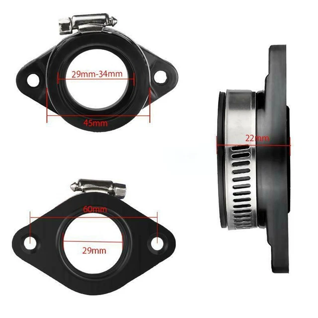 GOOFIT Noir 28mm Carburateur Spacer Adapater Admission Collecteur