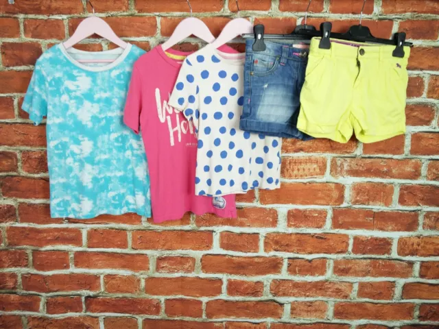 Girls Bundle Age 6-8 Years M&S Next H&M Shorts T-Shirts Summer Holiday Set 128Cm
