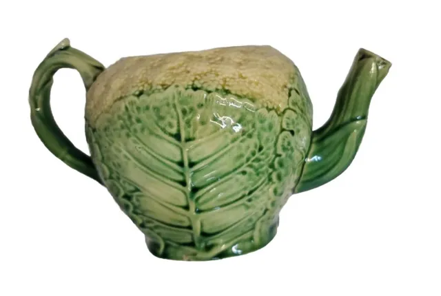 Antique ETRUSCAN Majolica GRIFFIN SMITH & HILL Cauliflower Teapot *No Lid*