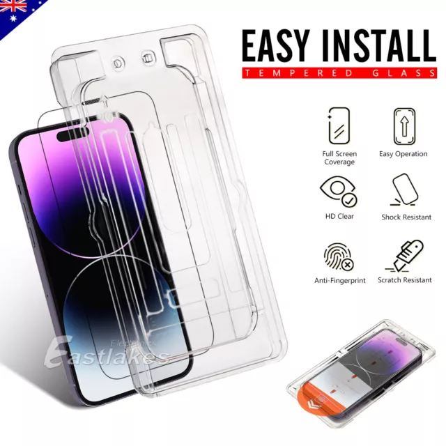 Tempered Glass Screen Protector Full For iPhone 15 14 Pro Max 13 12 11 Xs XR