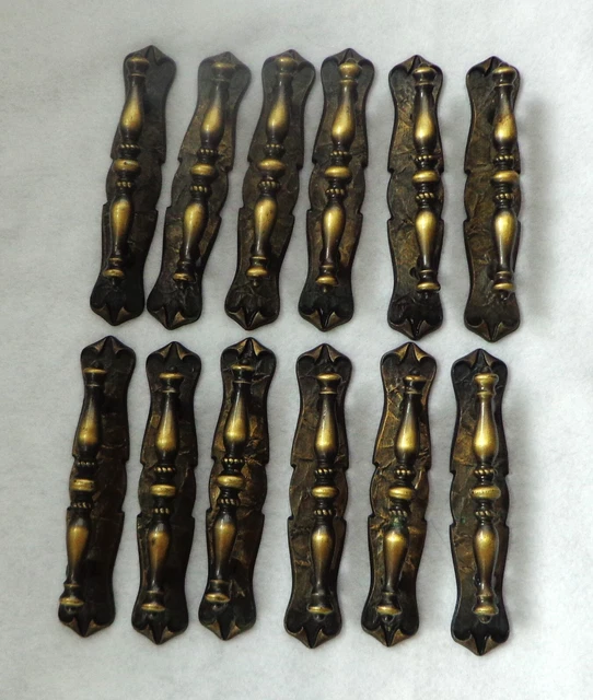 Vintage Amerock Handle Cabinet Drawer Pulls W/ Back Plates Carriage House lot 12
