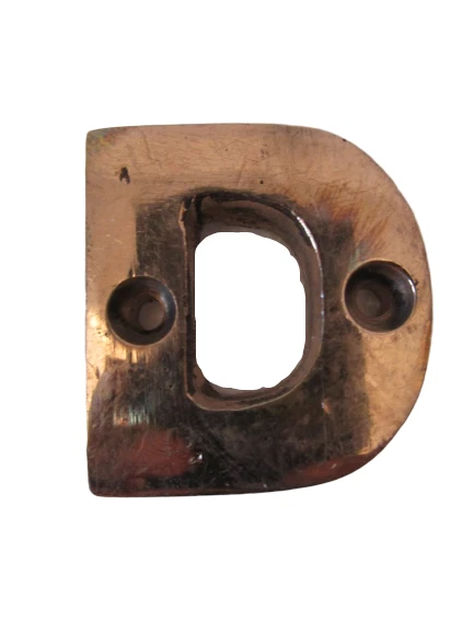 D – BRASS Letters / Letter - HOUSE DOOR Sign - SOLID - Capital Alphabet Letter
