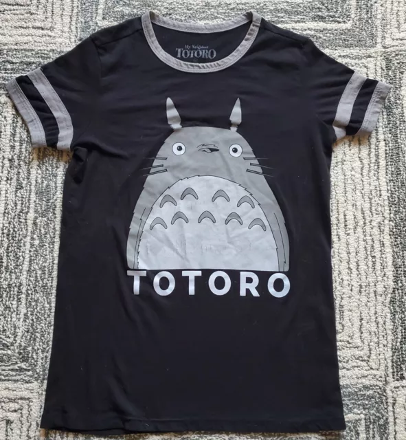 Women's Studio Ghibli My Neighbor Totoro T-Shirt-Black/Gray-Size XS-GUC