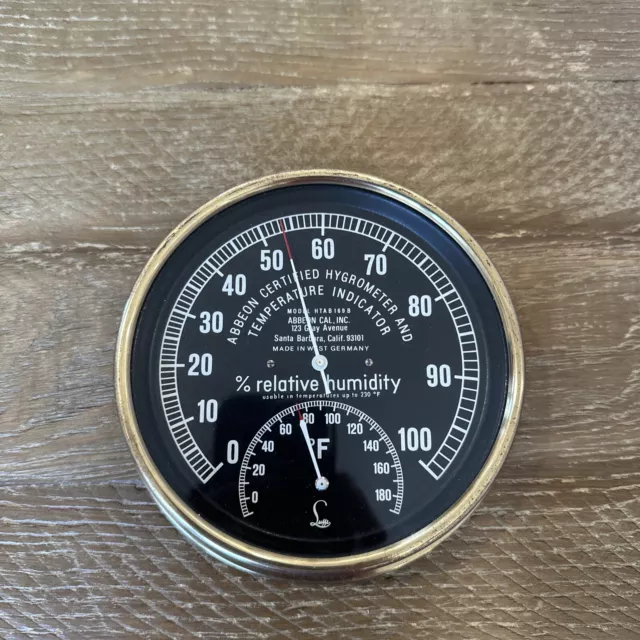 Abbeon Certified Hygrometer and Temperature Indicator Gauge HTAB169B Lufft Vtg
