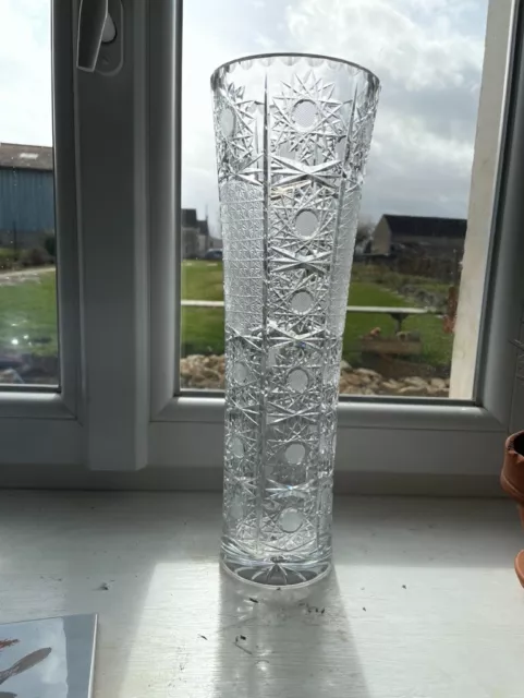 Bohème - Très grand vase en cristal taillé – Milieu XXème
