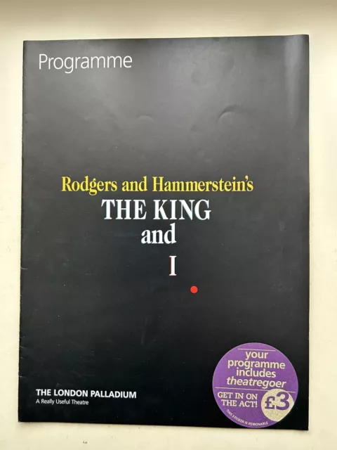 THE KING AND I The Musical Large theatre programme Palladium JOSIE LAWRENCE