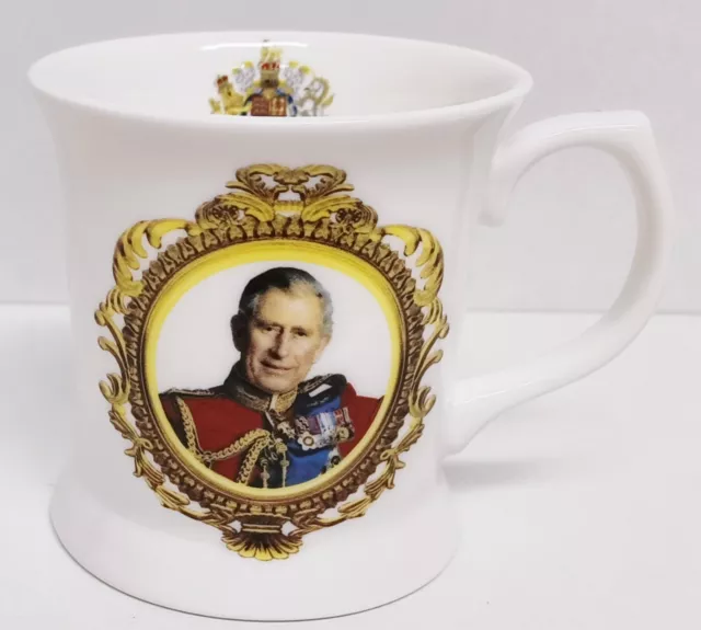 HM King Charles III Palace Tankard Fine China Mug Coronation Commemorative