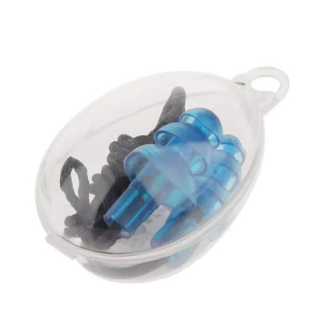 Diving Swimming Ear Plugs & Carrying Case for Swim Pool Sea Waterproof Blue
