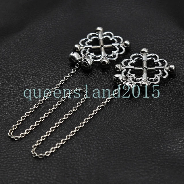 Bondage Adjustable Clamps Stainless Steel Breast Clips Foreplay BDSM Restraint