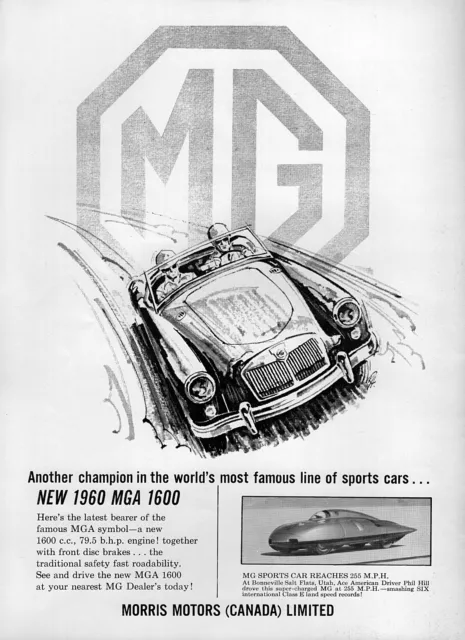 1960 MG MGA 1600 "Another Champion" Original Ad