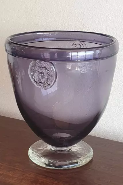 Australian ? Purple Studio Art Glass Vase Signed JAM '95  Jam Factory ?