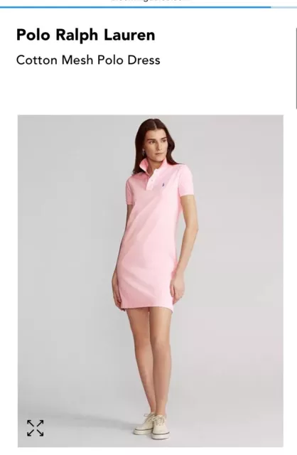 Polo Ralph Lauren Mesh Mini Dress Small Preppy Classic Staple In Pink