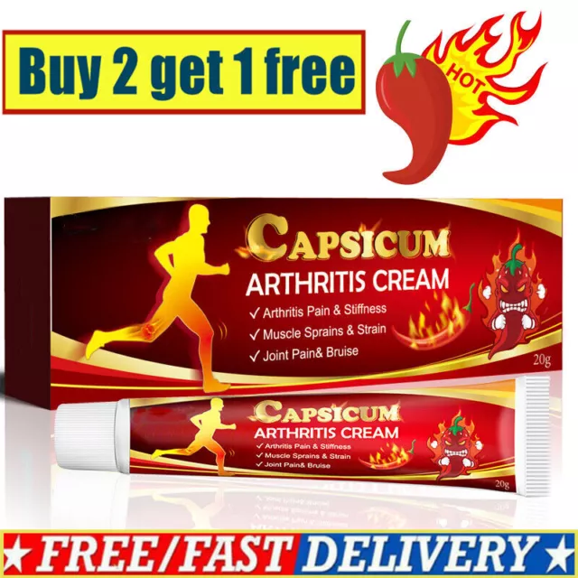 Capsicum Arthritis Cream Hot Rheumatoid Arthritis Joint Knee Pain Relief UK