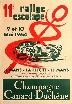 POSTER HQ 60x80cm  d'1 AFFICHE VINTAGE HQ RALLYE CIGARETTES Rtqc 