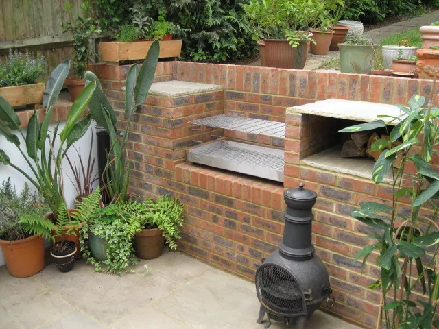 Outdoor brick on sale bbq kits