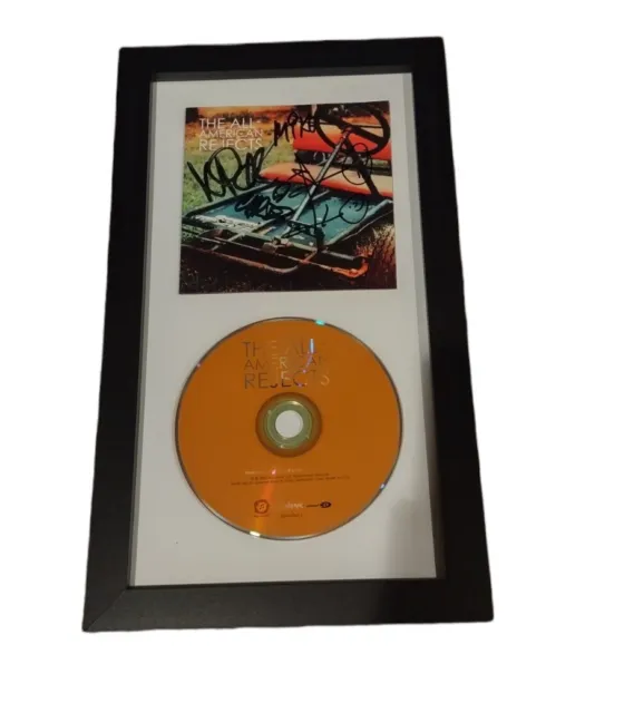 THE ALL AMERICAN REJECTS SELF TITLED SIGNED FRAMED CD Autograph autographed
