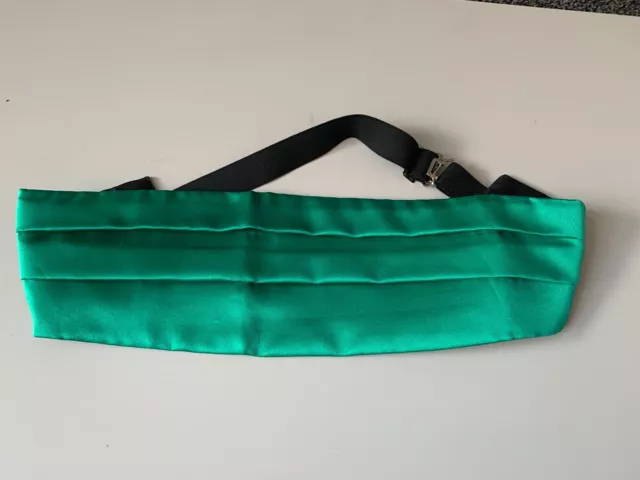 Cravatta con fiocco e fascia larga da uomo regolabile verde con cravatta 3