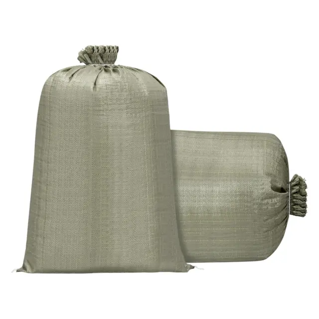Sand Bags Empty Grey Woven Polypropylene 78.7 Inch x 59.1 Inch Pack of 2