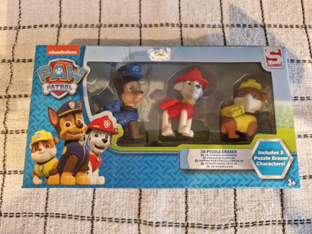 Paw Patrol 3D Puzzle Eraser's / 3 Different Character's In Total