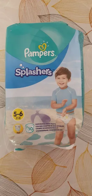 Pampers Couches-Culottes de Bain Jetables Splashers Taille 5-6 (14kg+)