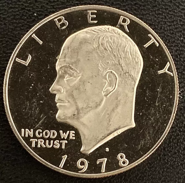 USA 1978 S Eisenhower Dollar PROOF Polierte Platte PP Clad mit Fehler #40073-MP