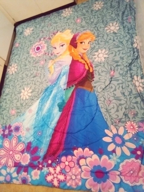 DISNEY PRINCESS ANNA Elsa Frozen Floral Twin Comforter Type 2 85 00 PicClick