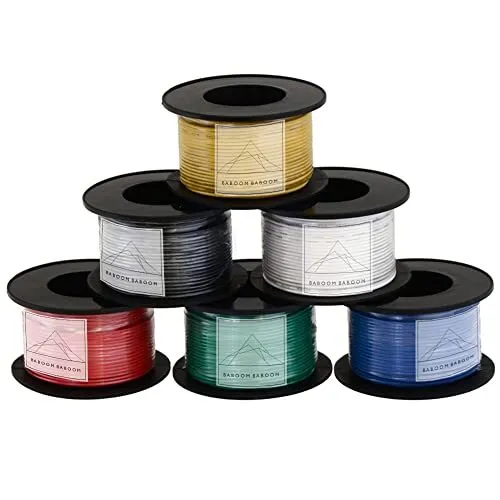 22 Gauge Wire Combo 6 Pack 12v 100'ft Per Roll 600 Ft Total 22 Gauge Auto Wire