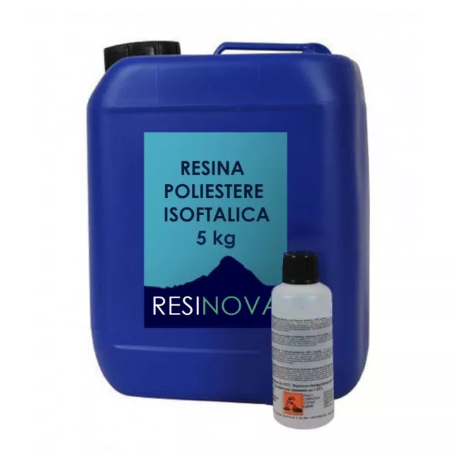 5 KG Resina poliestere ISOFTALICA da laminazione + 0,1 kg di