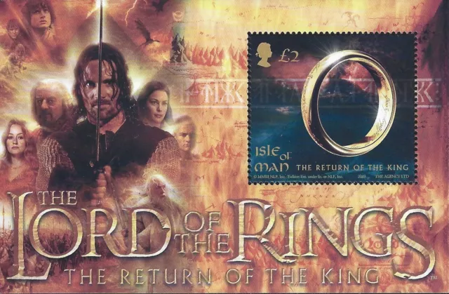 2003 Isle of Man Sg MS1124 Making of the Lord of the Rings Film Trilogy MNH