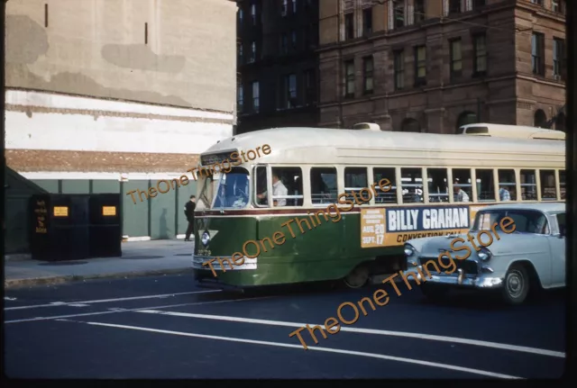 Philadelphia Trolley PTC 1960s 35mm Slide Kodachrome Original Car Street Scene