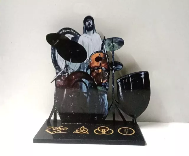 JOHN BONHAM - LED ZEPPELIN FIGURE - 20 cm fibreboard viniyl/plot - Argentina !