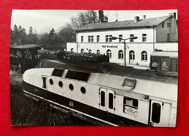 DDR Eisenbahn Foto 1981 KARLEX DR BR 175 019-9 am Bahnhof Bad Brambach  ( 129744