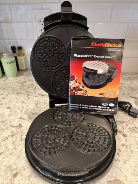 Chef'sChoice International PizzellePro Express Bake Round Mini Pizzelle  Maker - Black in the Waffle Makers department at