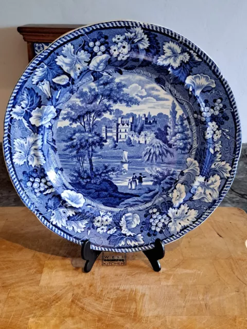 Enoch Wood & Sons Blue And White  GUY’S CLIFF in WARWICKSHIRE Plate Circa 19c