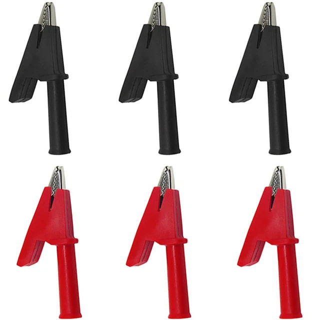 6 Pz Morsetti a Coccodrillo a Isolamento Completo, Morsetti a Coccodrillo 1000V/