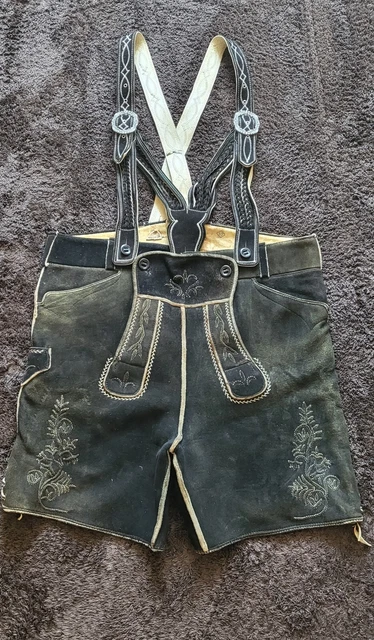 Pantaloni in pelle di cervo corti 54 XXL semi fatti a mano caccia pantaloni in pelle + spalline pantaloni TOP