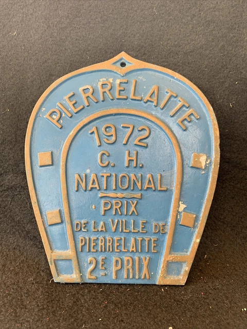 Plaque ancienne Plastique Concours Club Hippique des Alpes