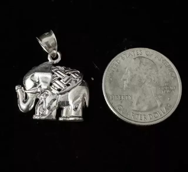 Sterling Silver Elephant Pendant