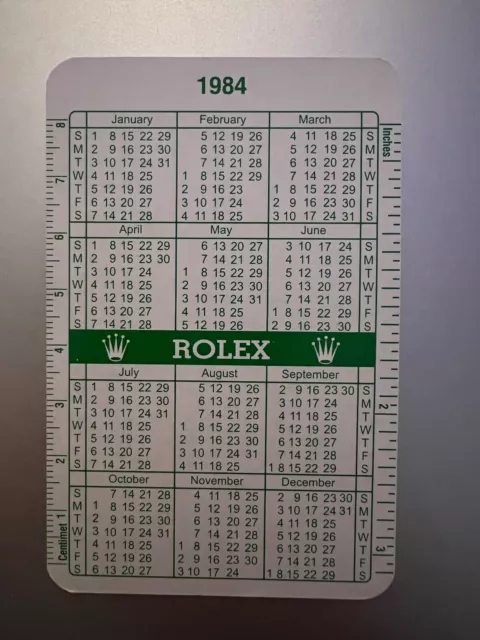 Rolex calendario 1984/85