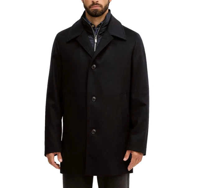 Manteau Luxueux En Cachemire Noir SCHNEIDERS SALZBURG - Taille 54 (XL), Occasion En Excellent état