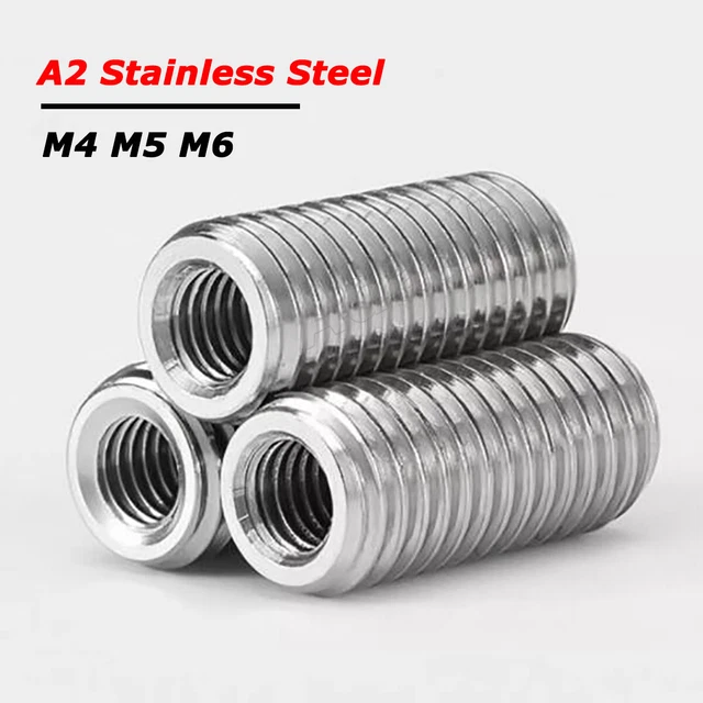 Stainless Insert Adapter M4 M5 M6 Threaded Adapter Inserts Male Female Reducer Screw Nut A2 304 ...