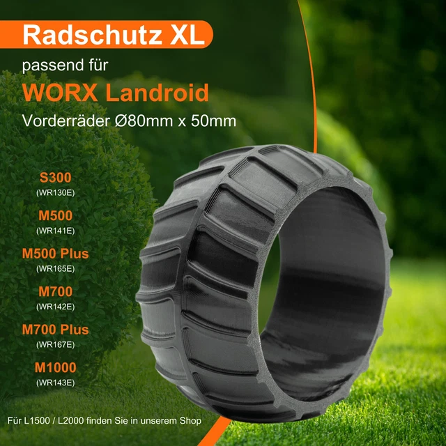 Protezione Ruota Per Robot Tosaerba Worx Landroid - Compatibile Con Modelli S300, M500, M700