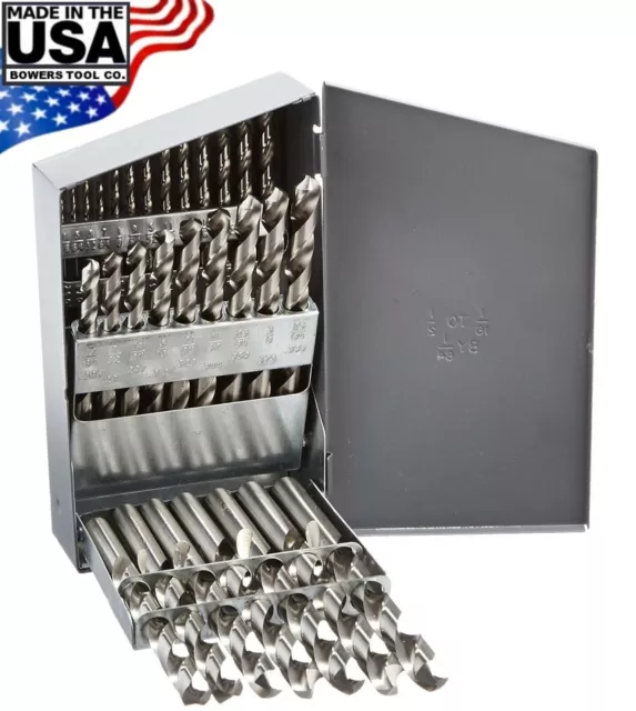 Norseman 29pc Drill Bit Set M7 HI-Molybdenum Bright 1/16-1/2 J-29 USA MADE 43520